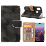 variatie FONU Telefoonboekje Donkere Camouflage Huawei P20 Lite