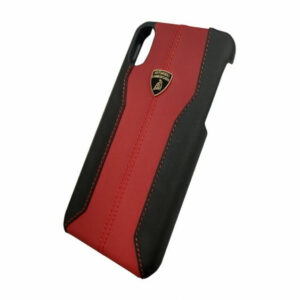 Lamborghini Backcover iPhone XS / X - Zwart/Rood -2