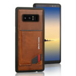 variatie Pierre Cardin Leren Backcover Beschermhoesje Met Kaarthouder Samsung Galaxy Note 8 – Bruin