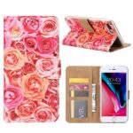 variatie Fonu Beschermend Telefoonhoesje Roze Rozen iPhone 8 Plus – 7 Plus