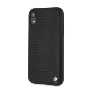 1_BMW-Perforated-Leather-Backcover-Hoesje-iPhone-XR-Zwart-2