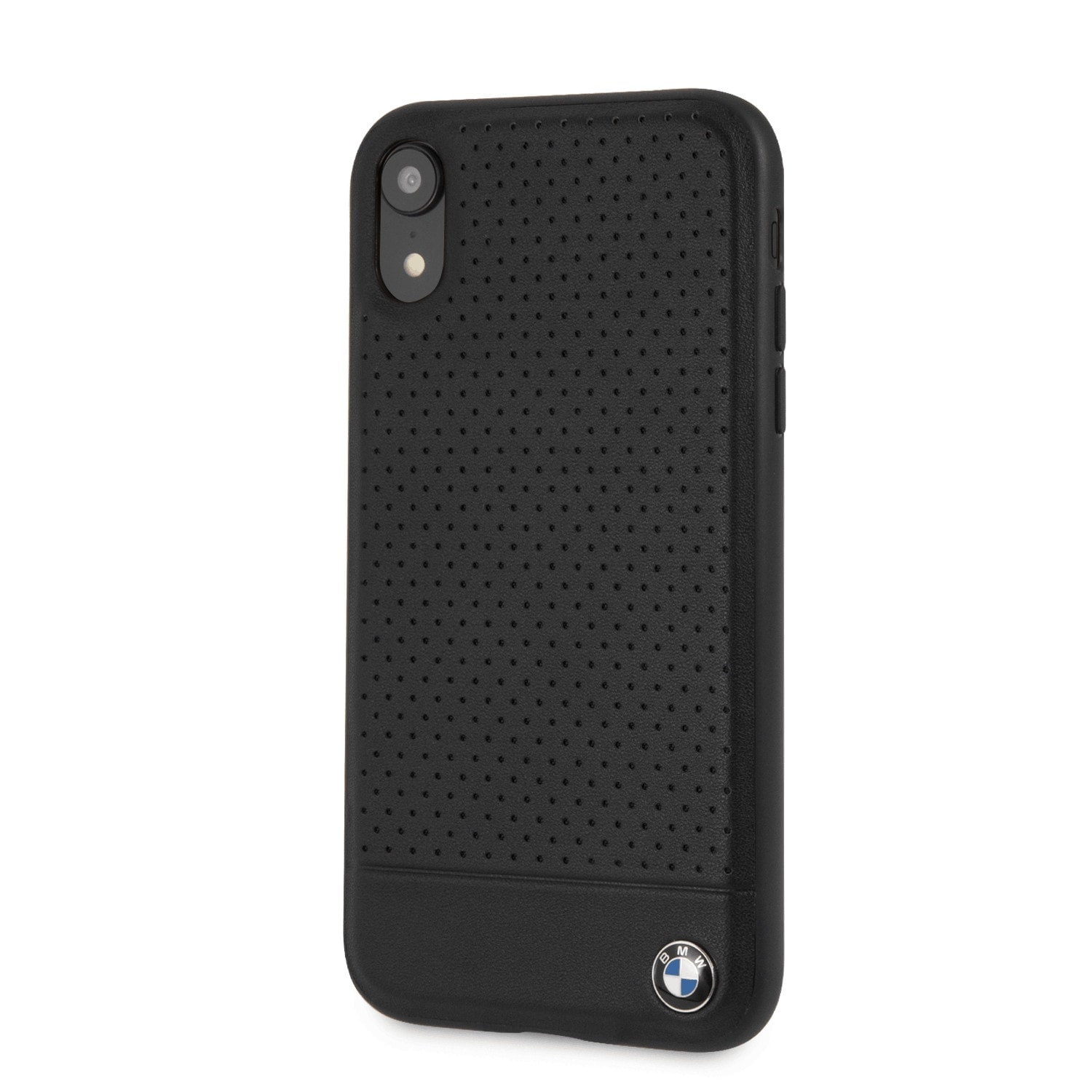1_BMW-Perforated-Leather-Backcover-Hoesje-iPhone-XR-Zwart-2