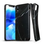variatie ESR Backcover Beschermhoesje Marble iPhone XR – Zwart