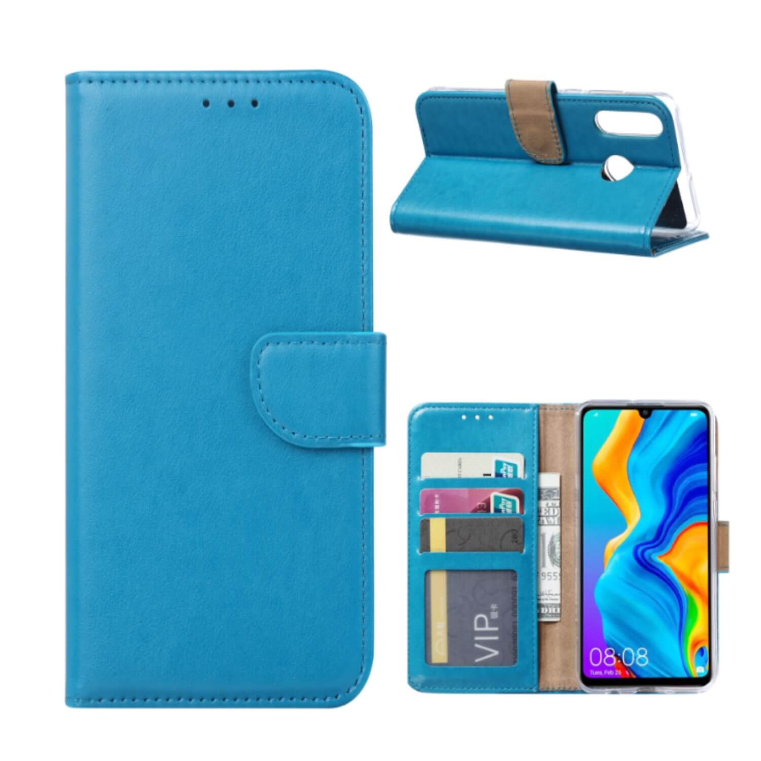 Boekmodelhoesje Huawei P30 Lite - Turquoise