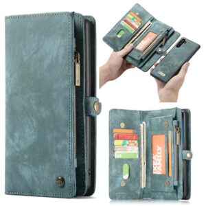 Caseme vintage Wallet Case Hoesje Samsung Galaxy Note 10 – Blauw