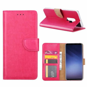 Boekmodelhoesje Samsung Galaxy S9 Plus - Donkerroze -1
