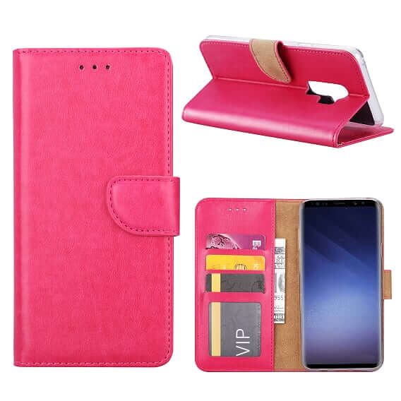 Boekmodelhoesje Samsung Galaxy S9 Plus - Donkerroze -1