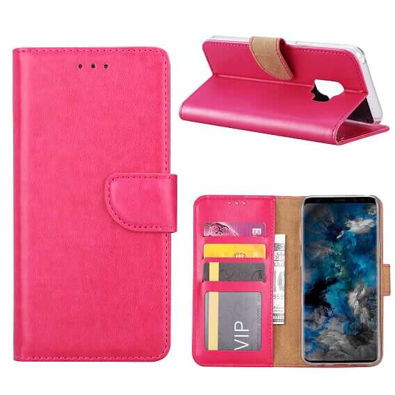 Boekmodelhoesje Samsung Galaxy S9 - Donkerroze -1