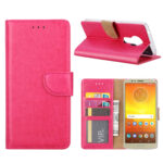 variatie Book Cover Beschermhoesje Motorola E5 – Donkerroze