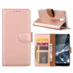 variatie FONU Book Cover Beschermhoesje Nokia 5.1 – Rosegold