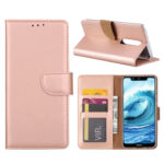 variatie FONU Booklet Hoesje Nokia 5.1 Plus – Rose Gold