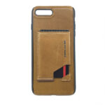 variatie Pierre Cardin Leren Back Cover Met Kaarthouder iPhone 8 Plus / 7 Plus – Bruin