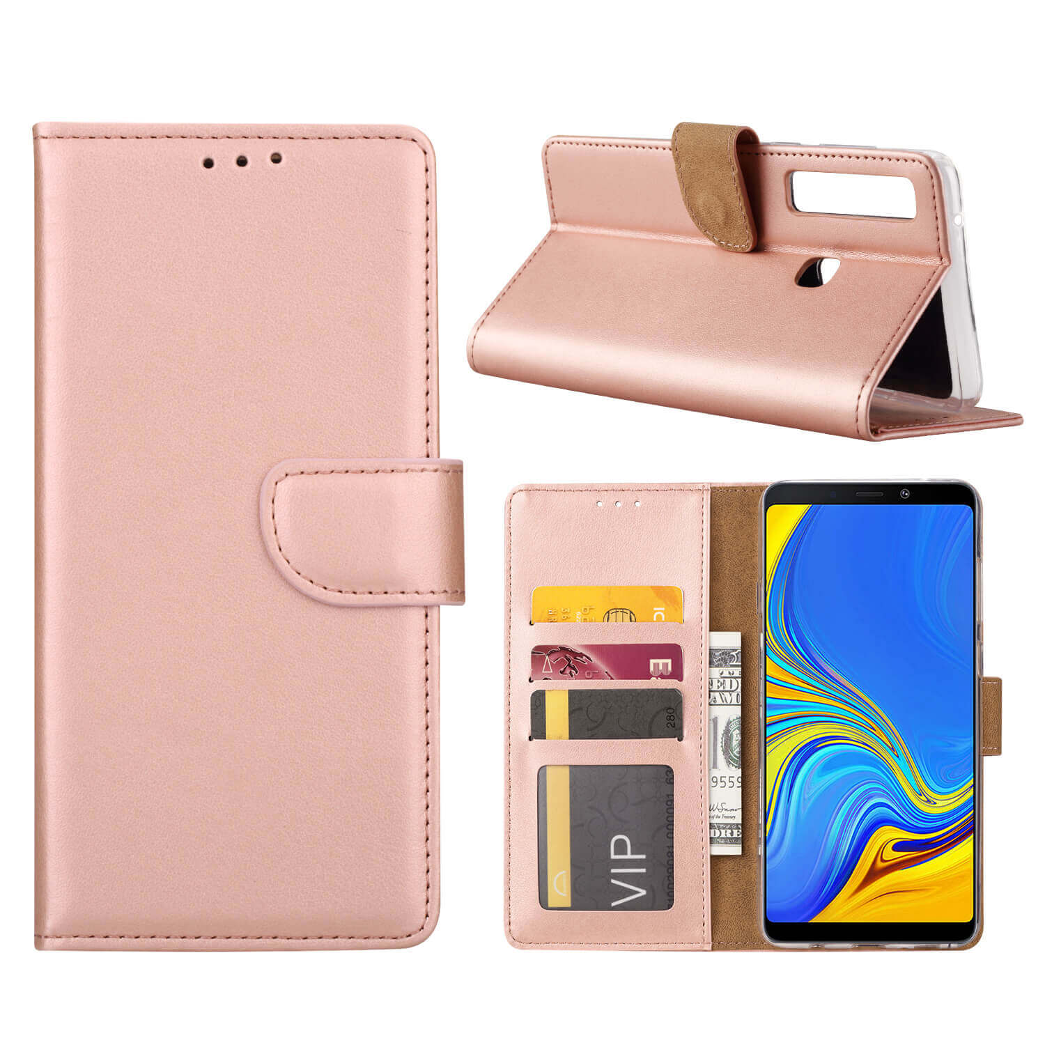 FONU Bookcase Telefoonhoesje Galaxy - Rosegold