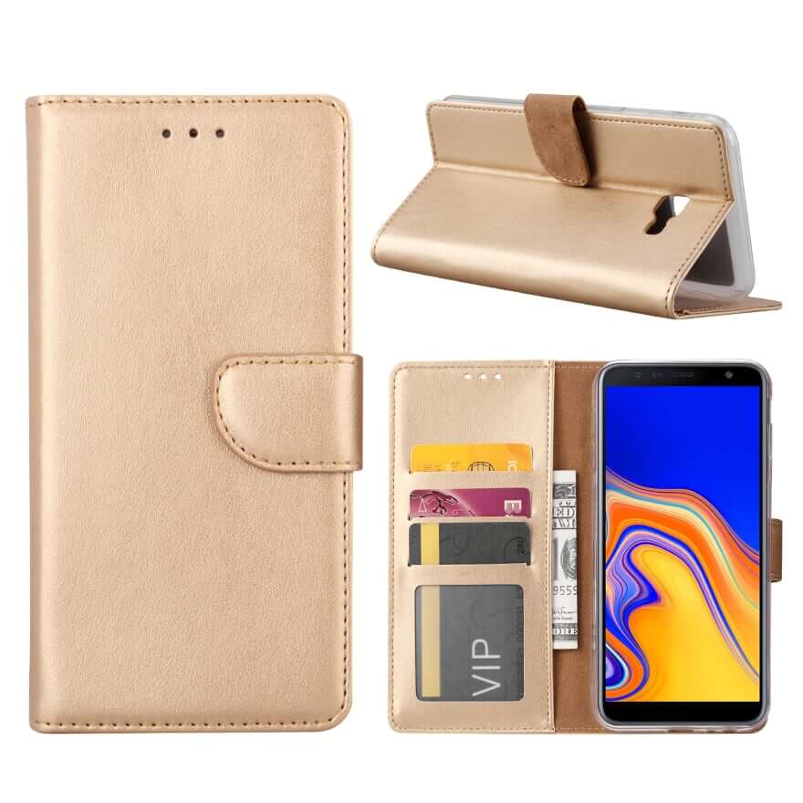 Boekmodelhoesje Samsung Galaxy J4 Plus (2018) - Geelgoud -1
