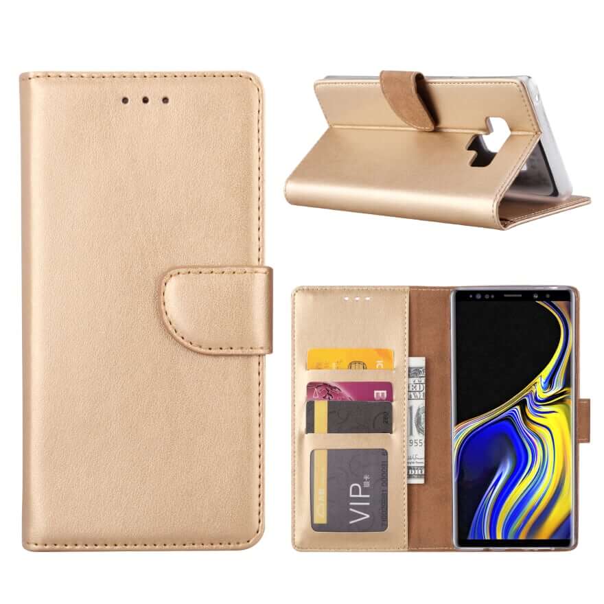 Boekmodelhoesje Samsung Galaxy Note 9 - Geelgoud -1