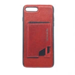 variatie Pierre Cardin Leren Backcase Met Kaarthouder iPhone 8 Plus / 7 Plus – Rood