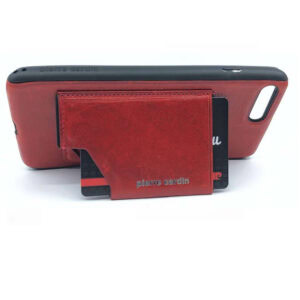 Pierre Cardin Leren Backcover Met Kaarthouder iPhone 8 Plus / 7 Plus - Rood -3