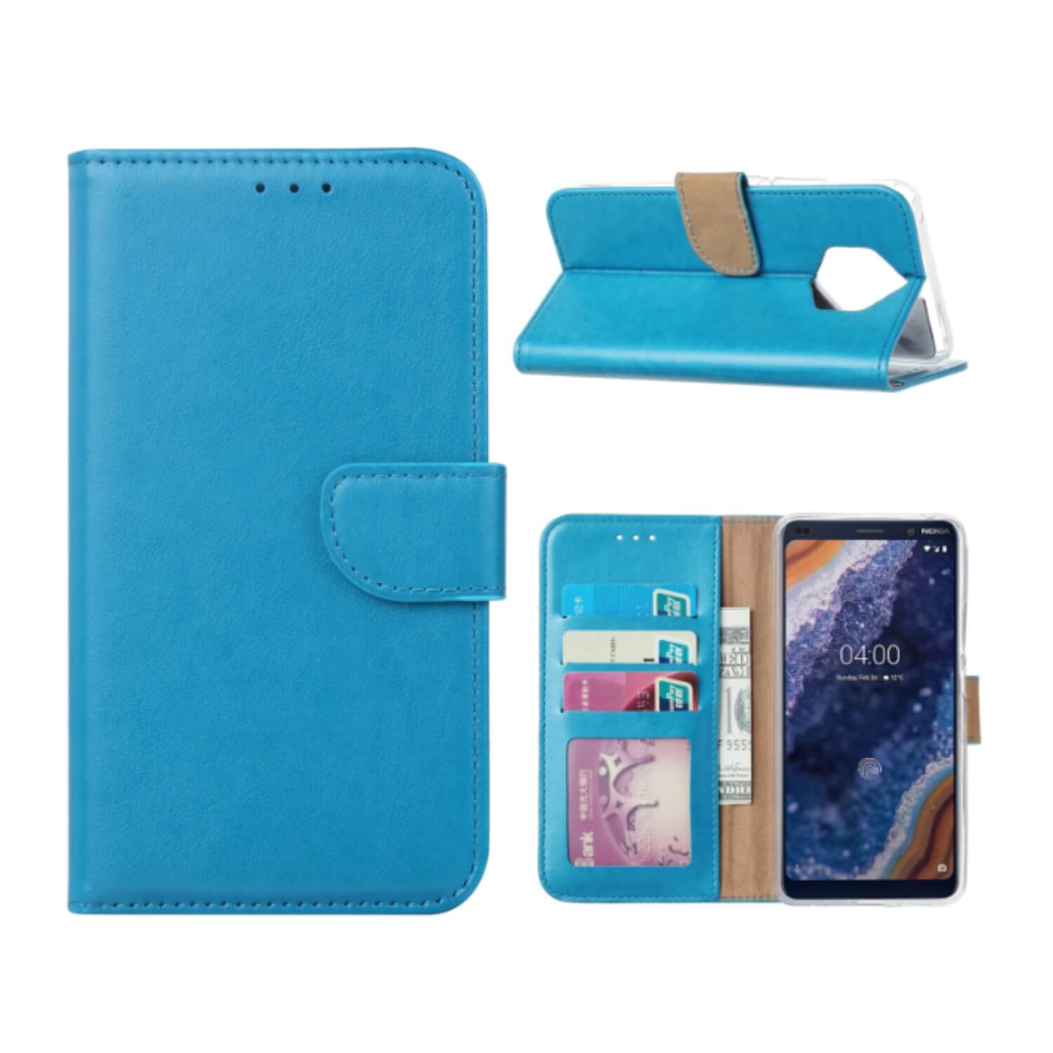 Boekmodelhoesje Nokia 9 PureView - Turquoise