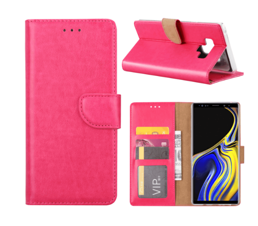 Boekmodelhoesje Samsung Galaxy Note 9 - Donkerroze