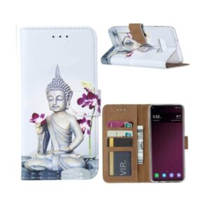 Buddha Boekmodelhoesje Samsung Galaxy S10e - Wit