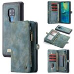 variatie CaseMe Vintage Wallet Case Hoesje Huawei Mate 20 – Blauw