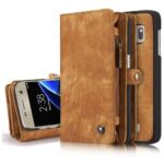variatie CaseMe Vintage Smartphone Portemonnee Samsung S7 – Lichtbruin