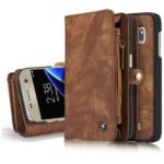 variatie CaseMe Vintage Wallet Case Hoesje Samsung Galaxy S7 – Bruin