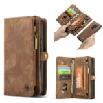 variatie CaseMe Vintage Portemonnee hoesje Samsung S9 Plus – Bruin