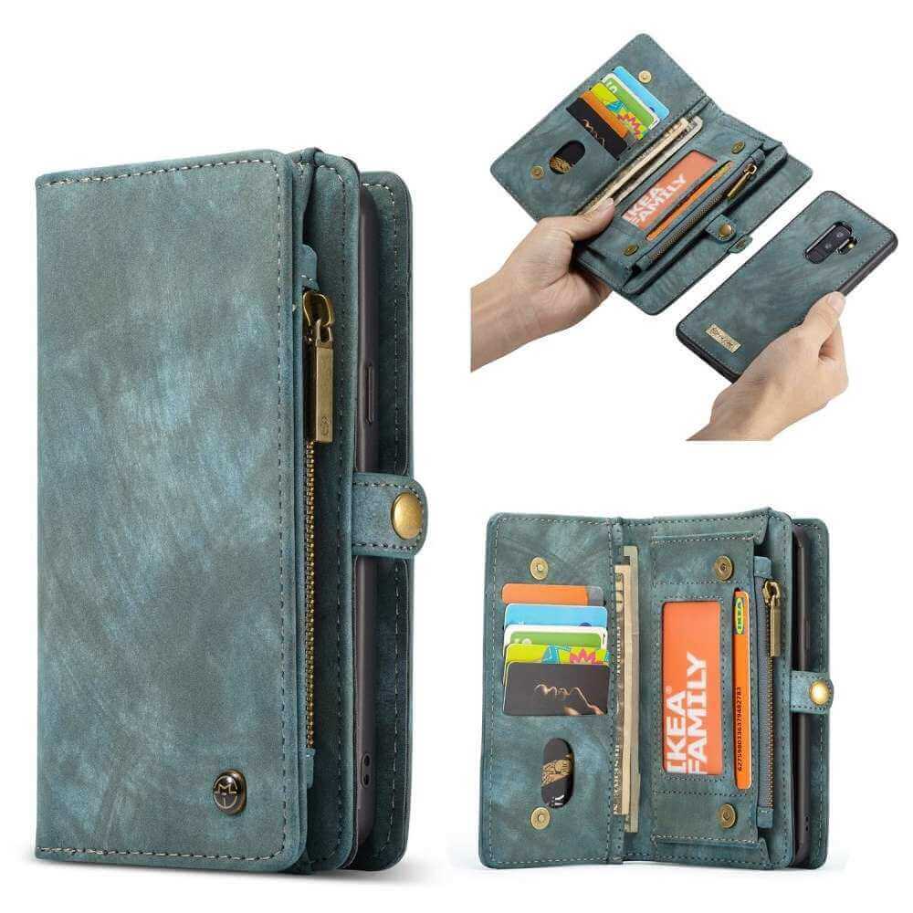 Clancy lila heilig Caseme vintage Wallet Case Hoesje Samsung Galaxy S9 Plus - Blauw