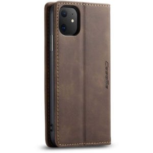 CaseMe Retro Boekmodel Hoesje iPhone 11 - Donkerbruin8