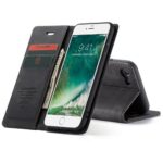 variatie Caseme retro Bookcase Hoesje iPhone 8 – 7 – SE (2022 / 2020) – Zwart