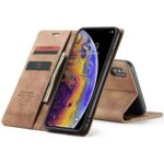variatie CaseMe Retro Book Cover iPhone XS Max – Bruin