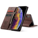 variatie Caseme retro Bookcase Telefoonhoesje iPhone XS Max – Donkerbruin