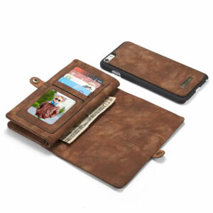 Caseme vintage Wallet Case Hoesje iPhone 6S Plus – 6 Plus – Bruin