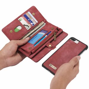 CaseMe Vintage Portemonnee Hoesje iPhone 8 Plus 7 Plus - Rood3