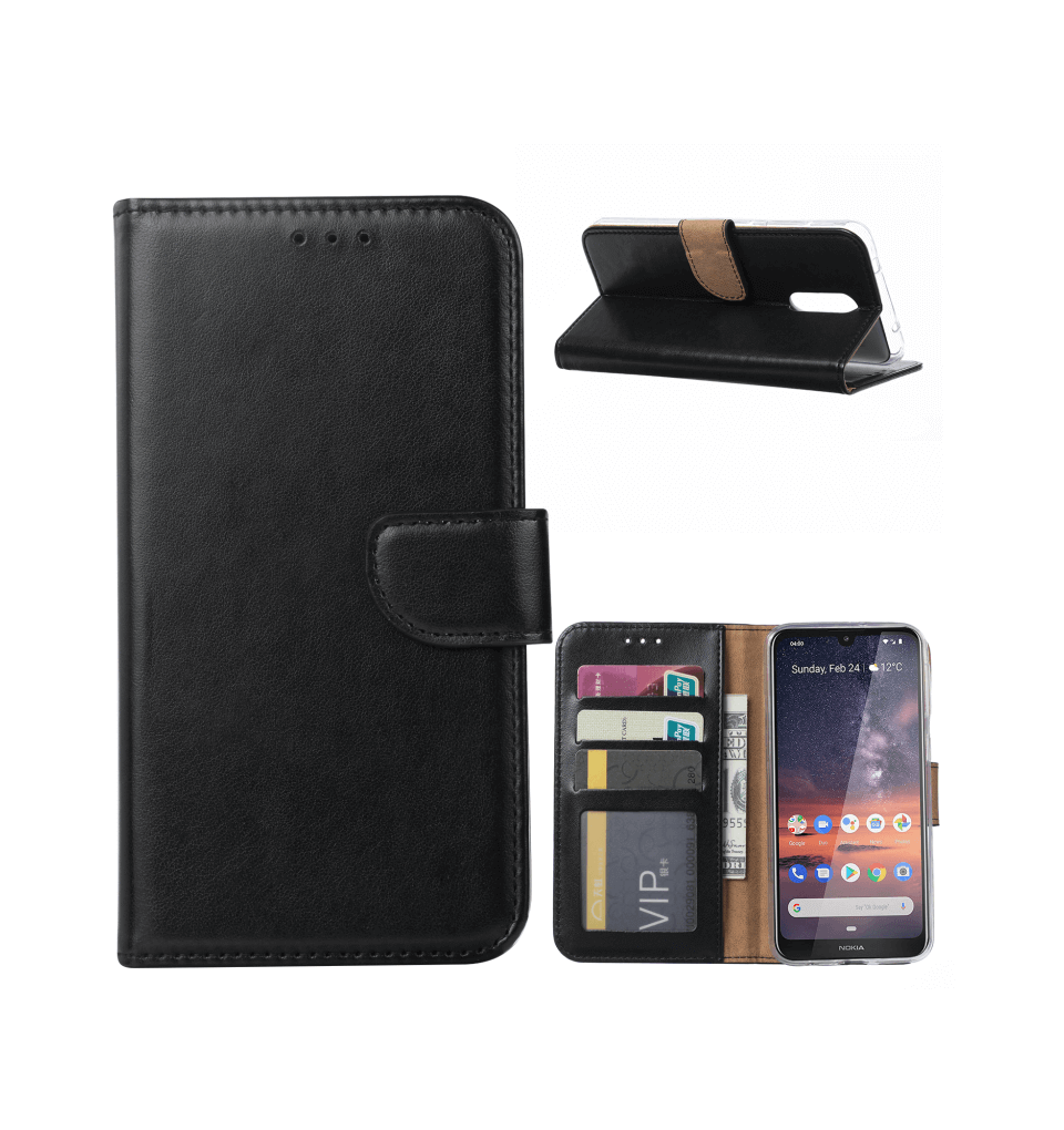 Fonu Boekmodel Hoesje Nokia 3.2 - Zwart