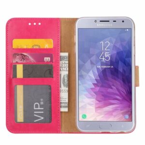 Boekmodelhoesje Samsung Galaxy J4 (2018) - Donkerroze -2