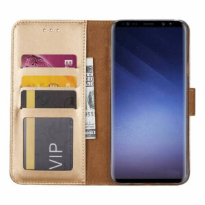 Boekmodelhoesje Samsung Galaxy S9 Plus - Geelgoud -2