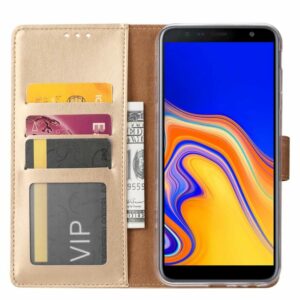 Boekmodelhoesje Samsung Galaxy J4 Plus (2018) - Geelgoud -2