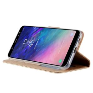 Boekmodelhoesje Samsung Galaxy A6 Plus (2018) - Geelgoud -4