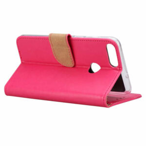 Boekmodelhoesje Huawei P Smart - Donkerroze -2