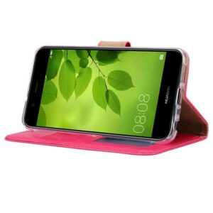 Boekmodelhoesje Huawei P Smart - Donkerroze -3