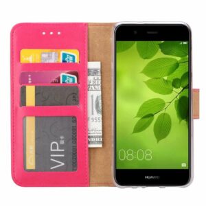 Boekmodelhoesje Huawei P Smart - Donkerroze -4