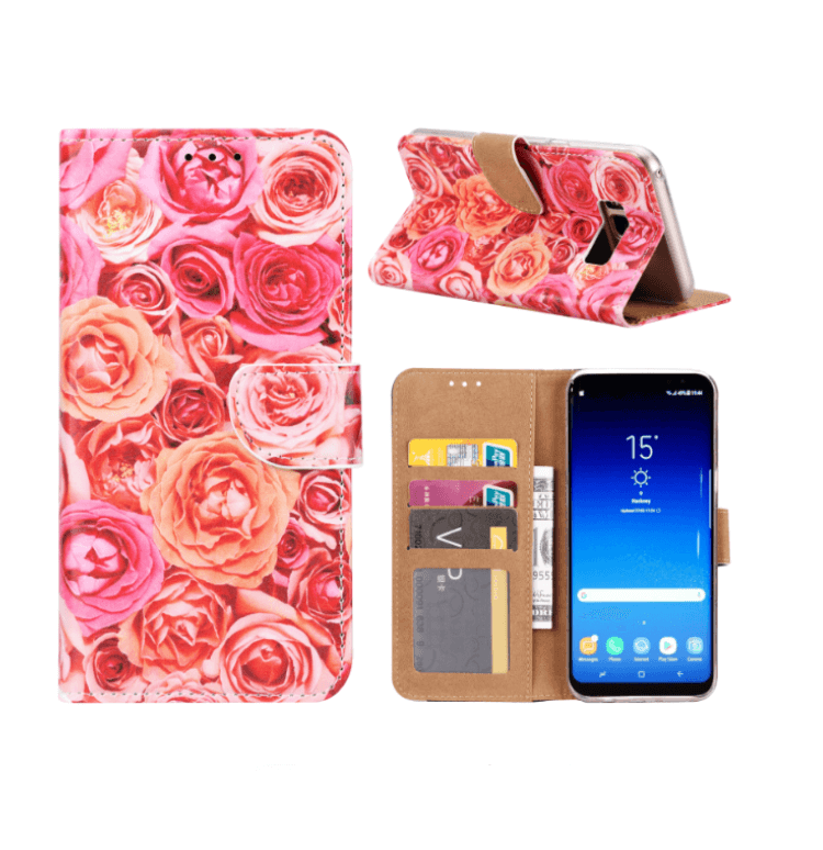 Rozen Boekmodelhoesje Samsung Galaxy S8 Plus - Roze -1