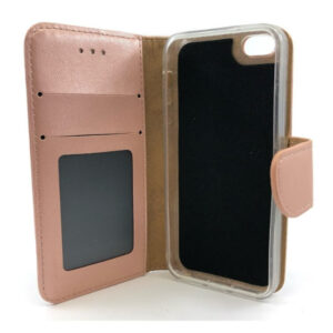 boekmodel hoesje iphone SE - rosegoud