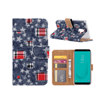 variatie FONU Book Smartphonehoesje Spijkerstof Samsung Galaxy J6 (SM-J600)
