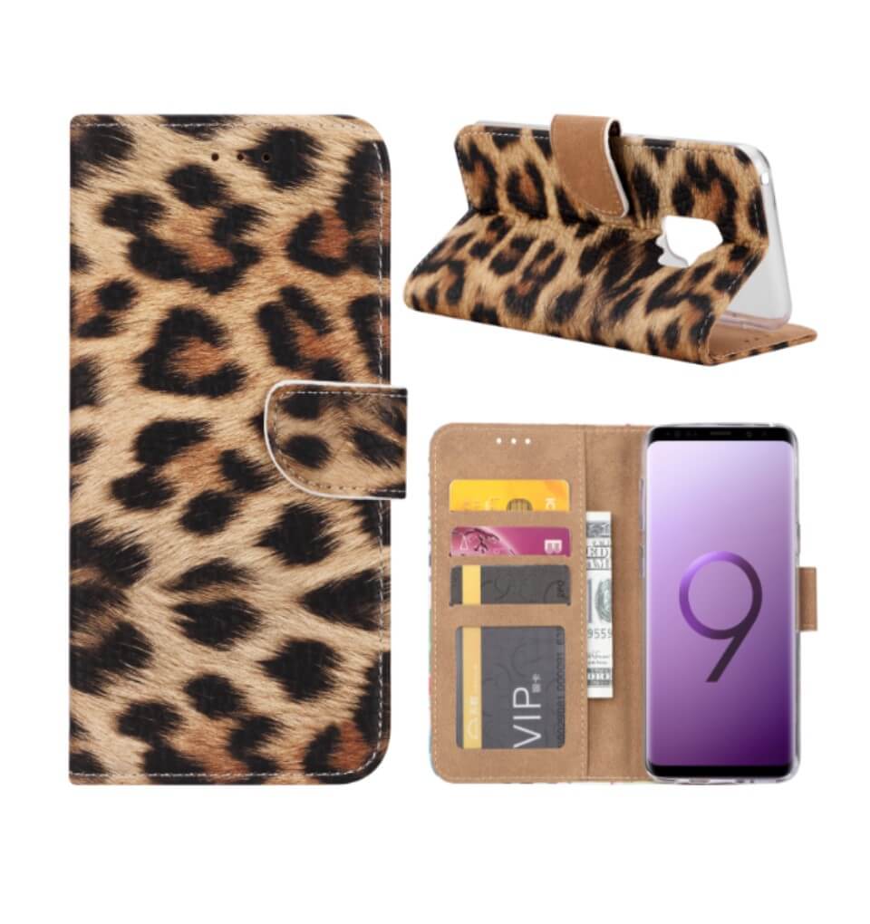 Luipaard Boekmodelhoesje Samsung Galaxy S9