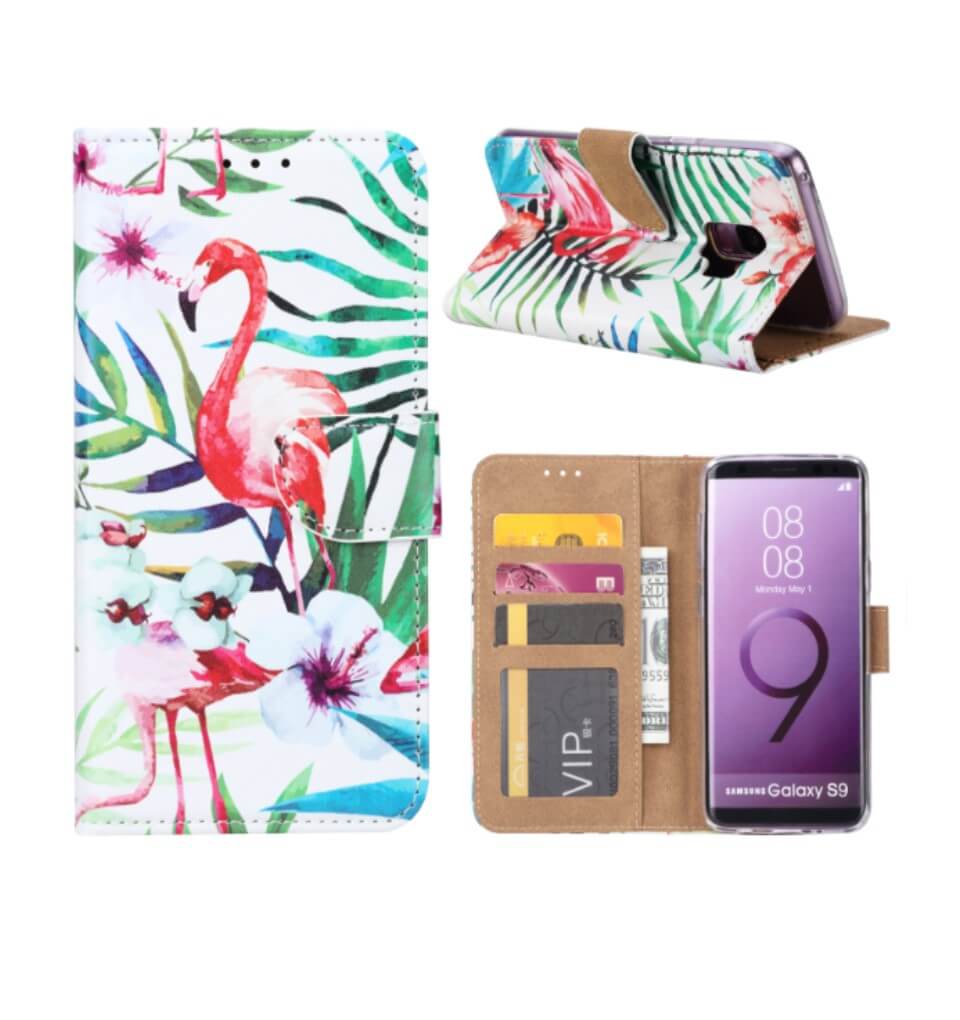 Flamingo Boekmodelhoesje Samsung Galaxy S9 - Roze