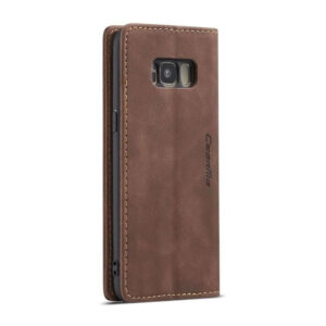 CaseMe Retro Boekmodel Hoesje Samsung Galaxy S8 - Donkerbruin