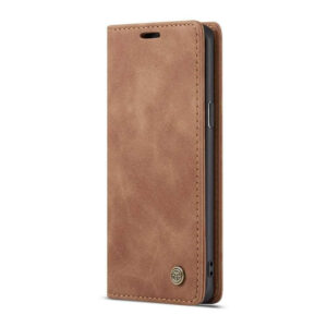 CaseMe Retro Boekmodel Hoesje Samsung Galaxy S9 – Bruin